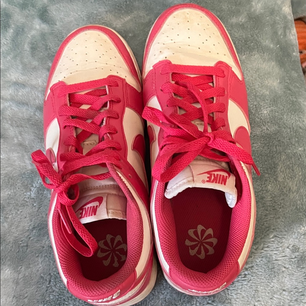 Nike Vibrant Pink and Cream Sneakers